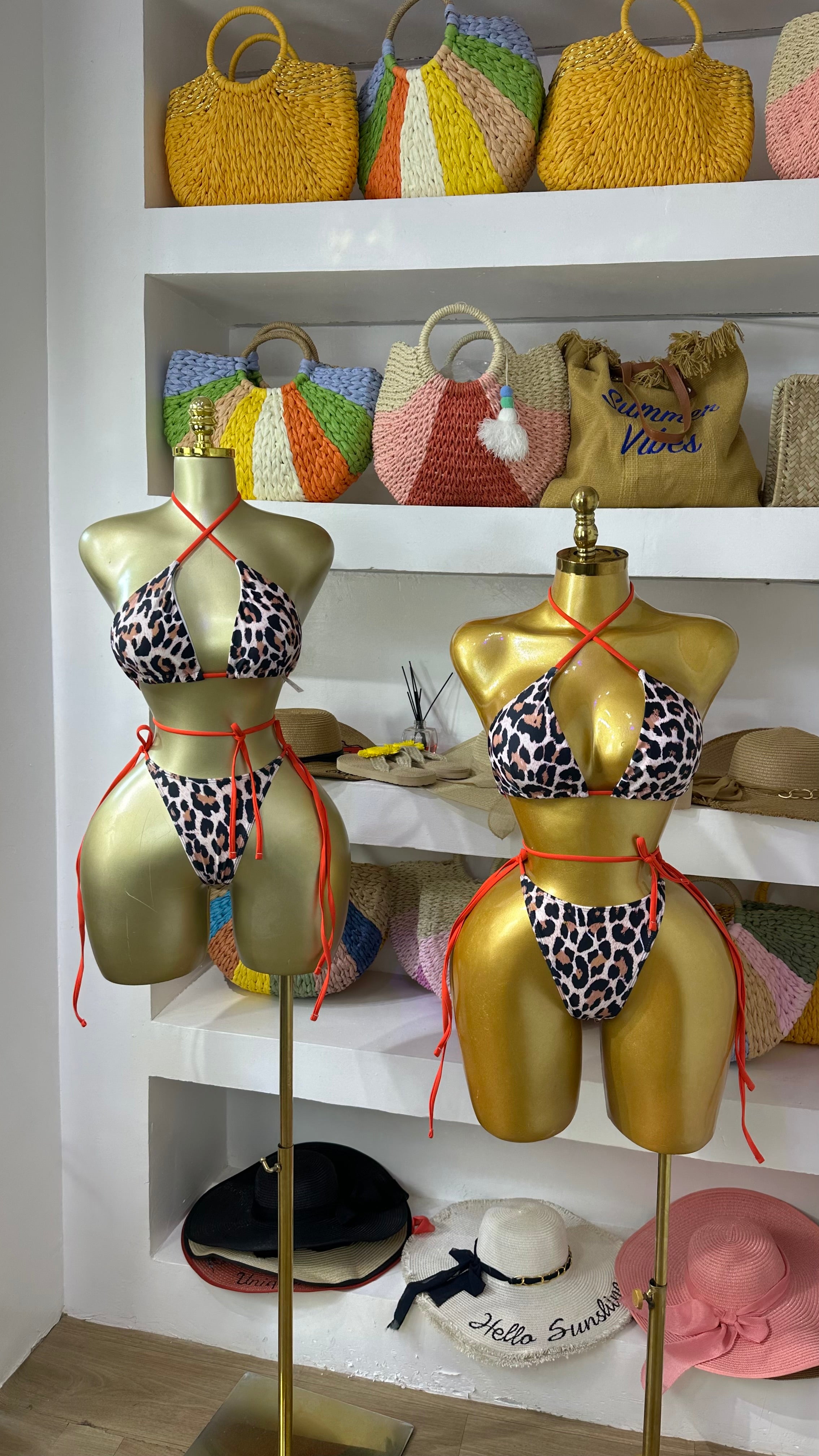 Leopard Print 3 Piece Bikini Set