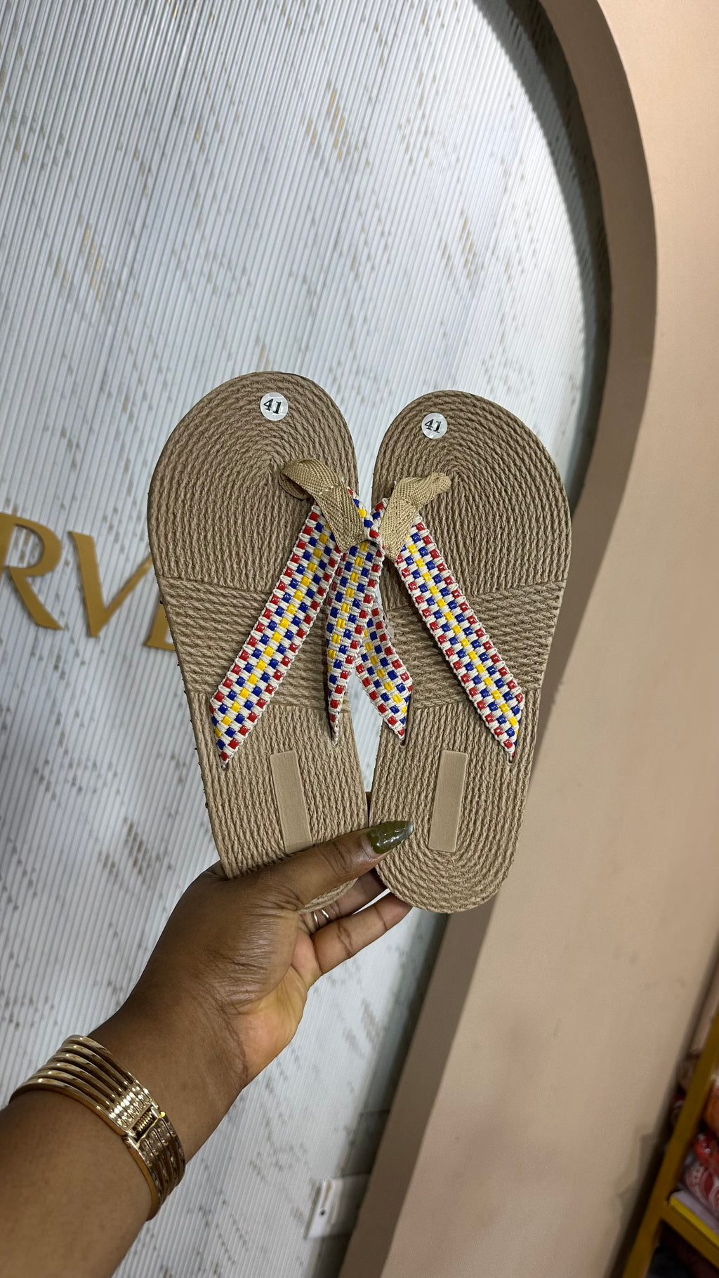 His & Hers Multicolored Beach Slippers
