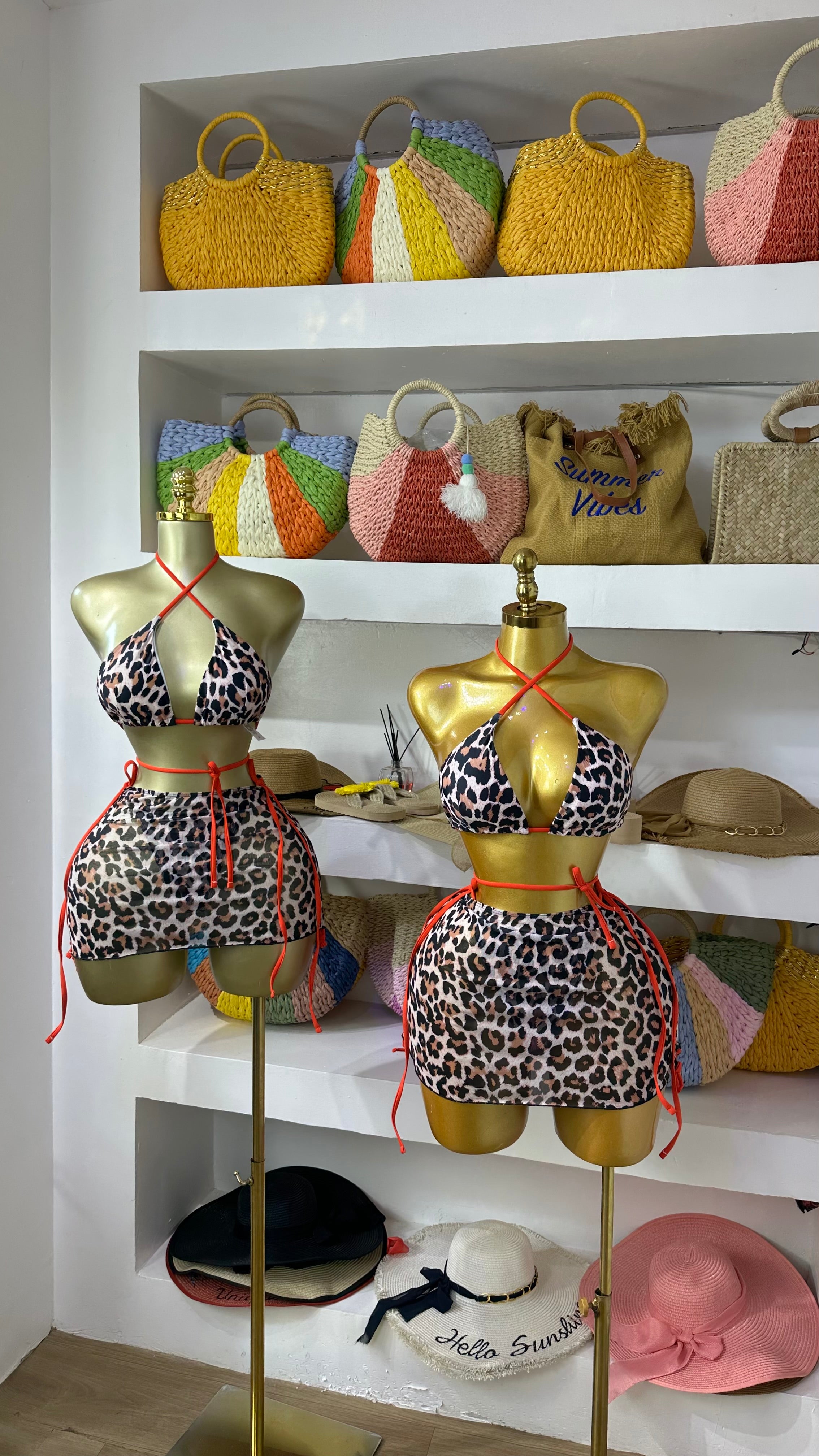 Leopard Print 3 Piece Bikini Set