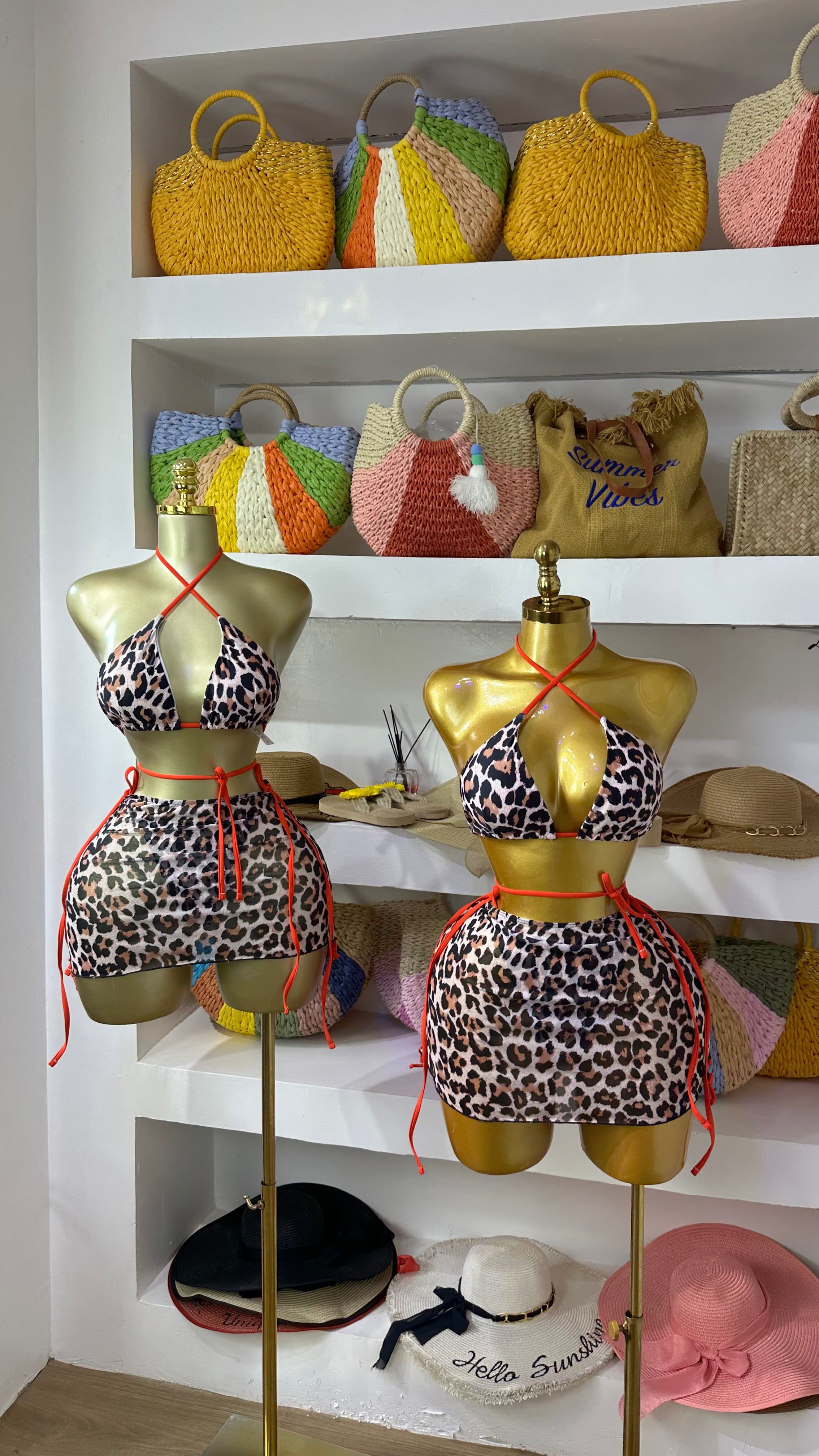 Leopard Print 3 Piece Bikini Set
