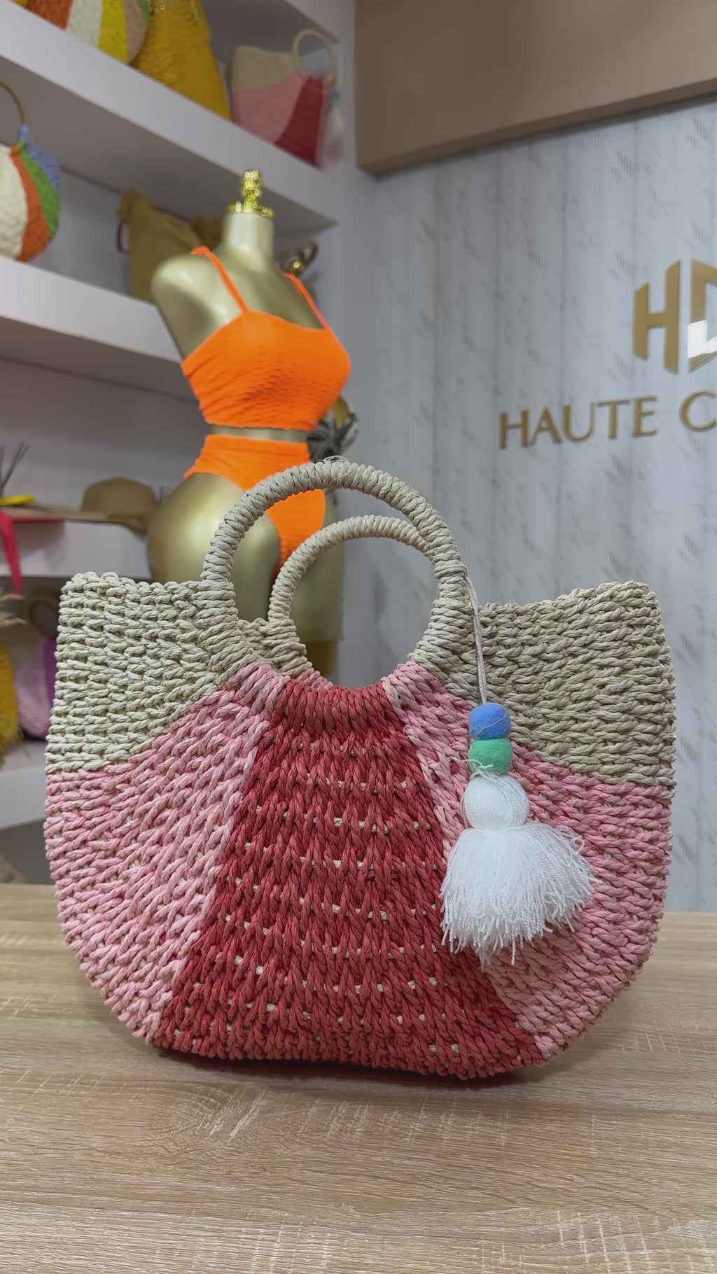 Riviera’s Crescent Woven Bag