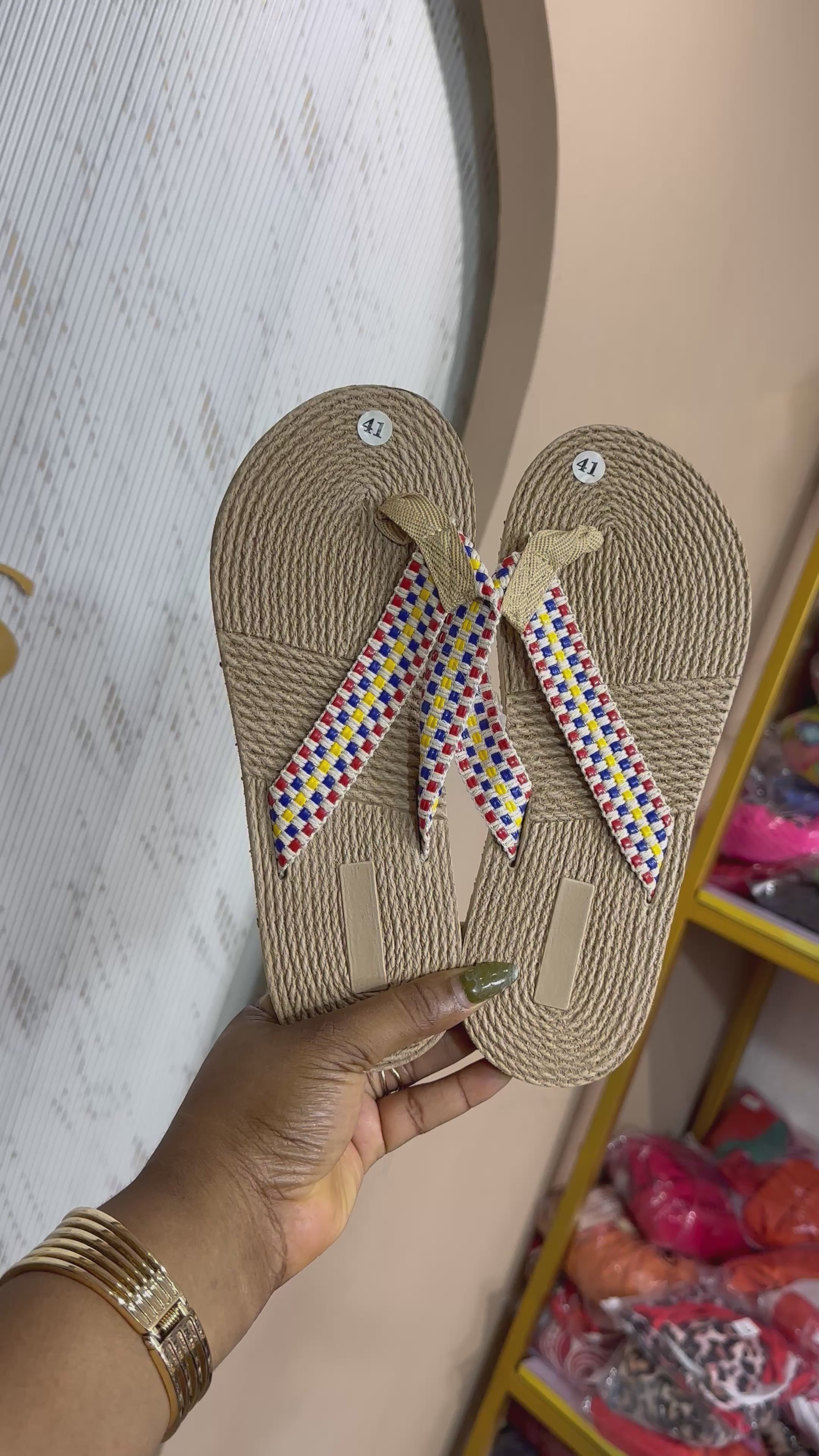 His & Hers Multicolored Beach Slippers